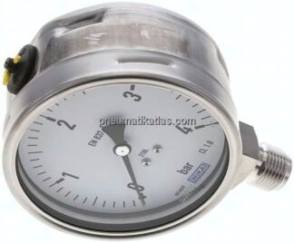 Chemie-Manometer senkrecht, 100mm, 0 - 4 bar