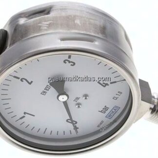 Chemie-Manometer senkrecht, 100mm, 0 - 4 bar