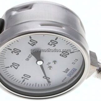 Chemie-Manometer senkrecht, 100mm, 0 - 60 bar