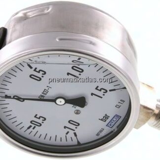 Chemie-Glycerin-Manometer senkrecht,100mm, -1 bis 1,5 bar