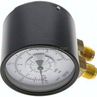 Differenzdruck-Manometer senkrecht, 100mm, 0 - 1 bar
