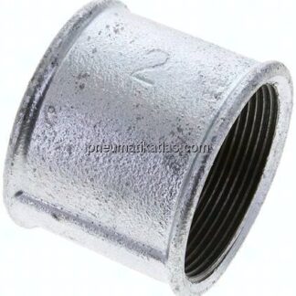 Rundmuffe Rp 2"-Rp 2", Temperguss verzinkt