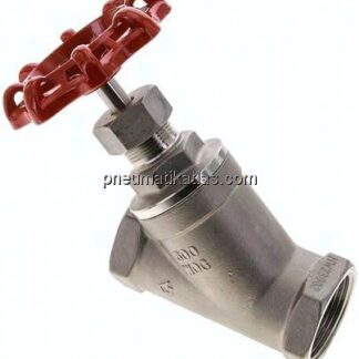Schrägsitz-Absperrventil, G 1-1/4", PN 40, Edelstahl