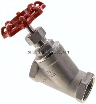 Schrägsitz-Absperrventil, G 1-1/4", PN 40, Edelstahl