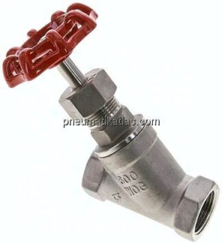Schrägsitz-Absperrventil, G 3/4", PN 40, Edelstahl
