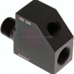 POWER-TEAM Manometeranschlussstück, NPT 1/4" (IG) um 45° abgewinkelt, 1x NPT 3/8" (& 1x NPT 1/4")(IG