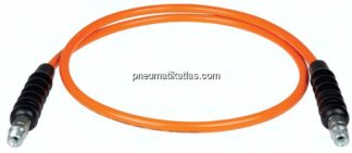 PUR (orange)-Hydraulikschlauch, 0,9 mtr., 700 bar, NPT 3/8" AG