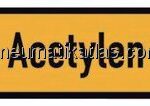 Rohrleitungskennzeichnung, 5er, 15 x 100, Acetylen (GHS 02)