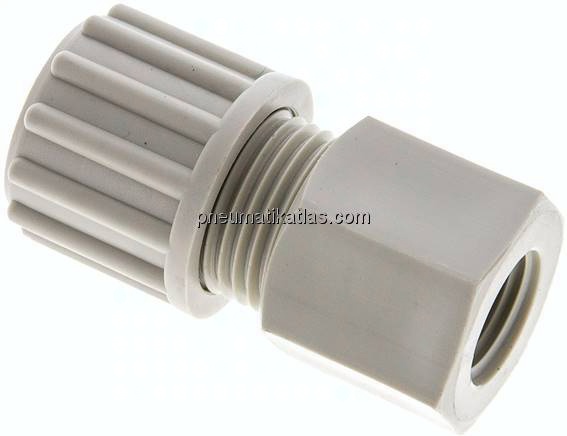 Aufschraub-Verschraubung G 1/4"-12x10mm, Polypropylen