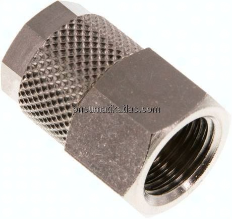 Aufschraub-Verschraubung G 1/4"-10x8mm, Messing vernickelt