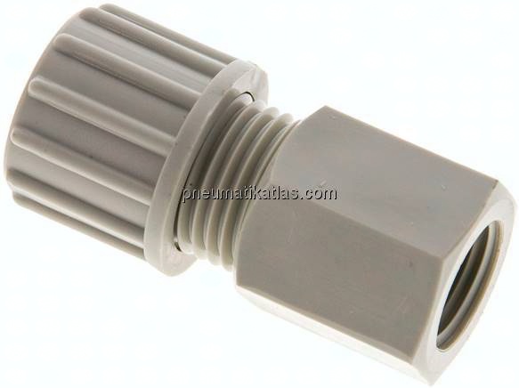 Aufschraub-Verschraubung G 1/4"-10x8mm, Polypropylen