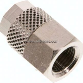 Aufschraub-Verschraubung G 1/8"-8x6mm, Messing vernickelt