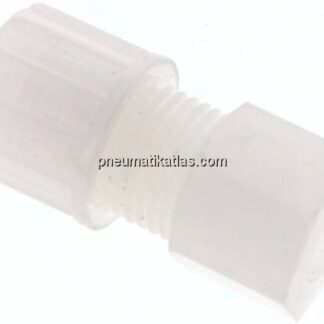 Aufschraub-Verschraubung G 1/8"-10x8mm, PVDF