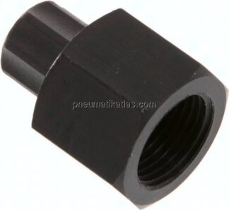 Aufschraub-Verschraubung G 3/8"-6x4mm, Aluminium