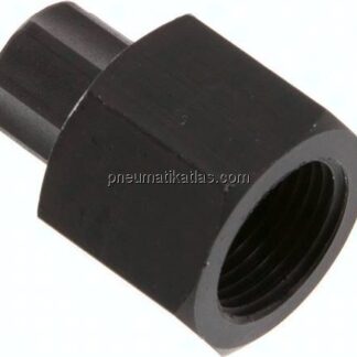 Aufschraub-Verschraubung G 3/8"-6x4mm, Aluminium