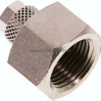 Aufschraub-Verschraubung G 3/8"-6x4mm, Messing vernickelt