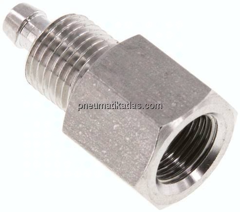 Aufschraub-Gewindestück G 1/8"-6x4mm, 1.4571 ohne Mutter