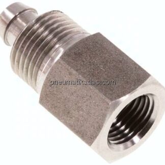 Aufschraub-Gewindestück G 1/8"-8x6mm, 1.4571 ohne Mutter