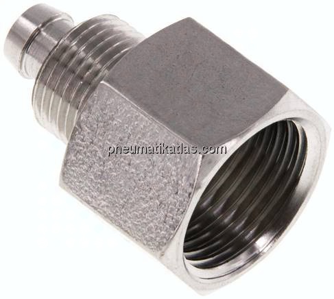 Aufschraub-Gewindestück G 3/8"-8x6mm, 1.4571 ohne Mutter