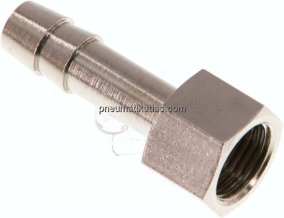 Aufschraub-Schlauchtülle G 1/8"-6 (1/4")mm, Messing vernickelt
