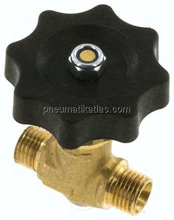 Kugel-Absperrventil, Messing,gerade, G 1/4", PN 40