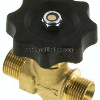 Kugel-Absperrventil, Messing,gerade, G 3/8", PN 40