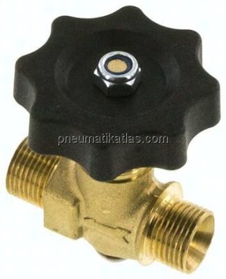 Kugel-Absperrventil, Messing,gerade, G 3/8", PN 40