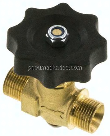 Kugel-Absperrventil, Messing,gerade, G 3/8", PN 40