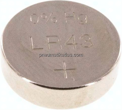 Knopfzelle LR43, 1 Stk. - 11,6 x 4,2mm - 1,5 V (DC) - 70mAh
