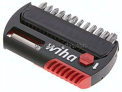 13-teiliges Bitsortiment "FlipSelector" einschließlich magnetischem Bithalter. Box aus schlagfestem