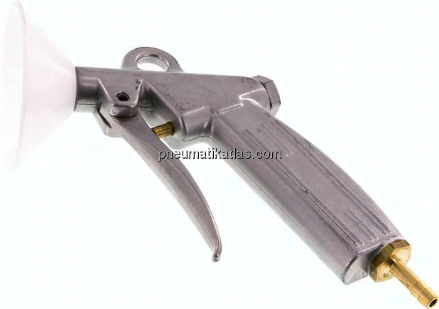 Blaspistole mit Kurzdüse Ø 1,5 und Schutzschild, Schlauchtülle 6 (1/4")mm