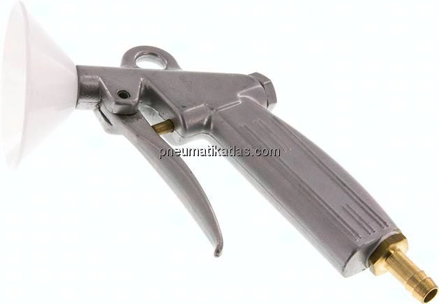 Blaspistole mit Kurzdüse Ø 1,5 und Schutzschild, Schlauchtülle 9 (3/8")mm