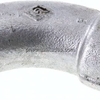 45°-Bogen Rp 1-1/2"(IG)-R 1-1/2"(AG), Temperguss verzinkt