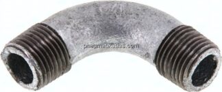 90°-Bogen R 1/2" (AG), Temperguss verzinkt