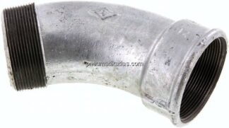 45°-Bogen Rp 2-1/2"(IG)-R 2-1/2"(AG), Temperguss verzinkt