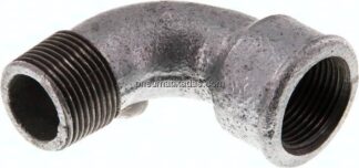 90°-Bogen Rp 3/4"(IG)-R 3/4"(AG), Temperguss verzinkt