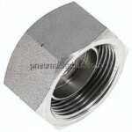 Verschlusskappe, 60° Kegel G 1-1/4", Stahl verzinkt