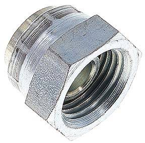 Verschlusskappe, 60° Kegel G 1/2", Stahl verzinkt