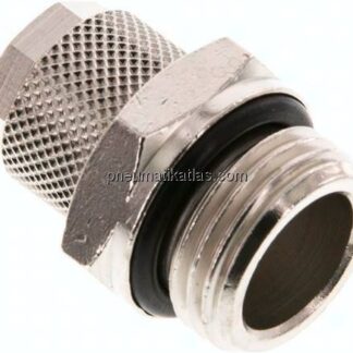 Gerade Verschraubung G 1/2"-12x10mm, Messing vernickelt