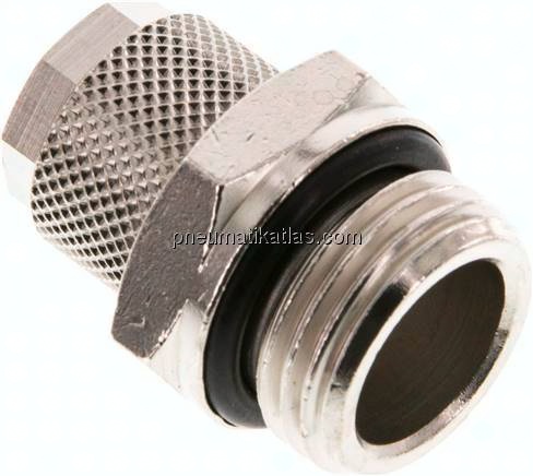 Gerade Verschraubung G 1/2"-12x10mm, Messing vernickelt