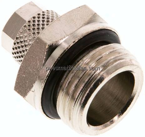 Gerade Verschraubung G 1/2"-8x6mm, Messing vernickelt