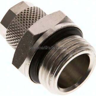 Gerade Verschraubung G 1/2"-10x8mm, Messing vernickelt