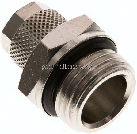 Gerade Verschraubung G 1/2"-10x8mm, Messing vernickelt