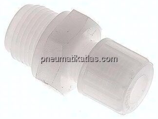 Gerade Verschraubung G 1/2"-10x8mm, PVDF