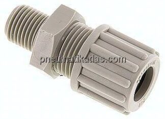 Gerade Verschraubung G 1/4"-12x10mm, Polypropylen
