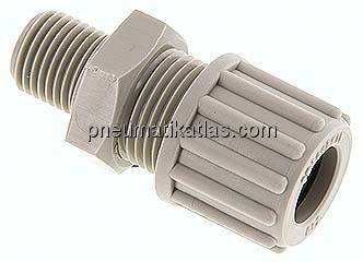 Gerade Verschraubung G 1/4"-12x10mm, Polypropylen