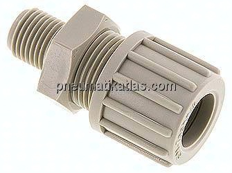 Gerade Verschraubung G 1/4"-14x12mm, Polypropylen