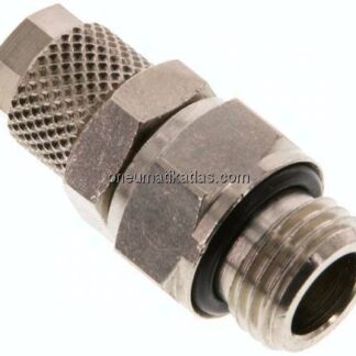 Gerade Drehverschraubung G 1/4"-6x4mm, Messing vernickelt
