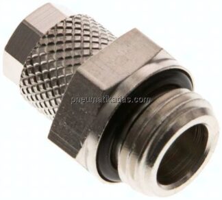 Gerade Verschraubung G 1/4"-6x4mm, Messing vernickelt