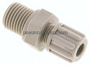 Gerade Verschraubung G 1/4"-6x4mm, Polypropylen